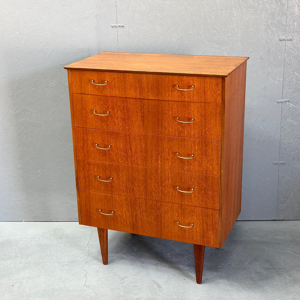 
                      
                        Teak 5-Drawer Chest ヴィンテージ 5段チェスト
                      
                    