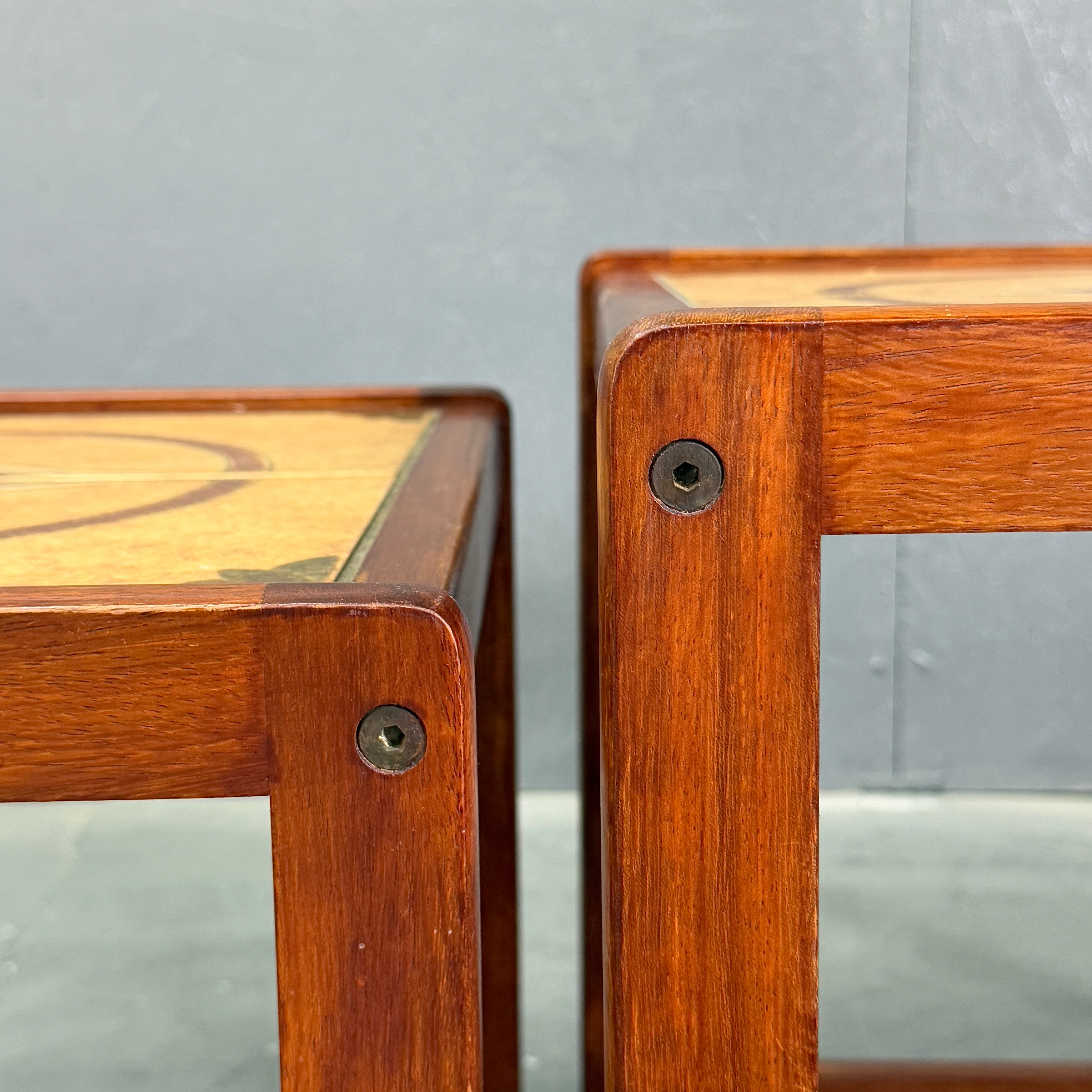 Vintage Teak Tile-Top Nest Table ヴィンテージ タイルトップ ネスト