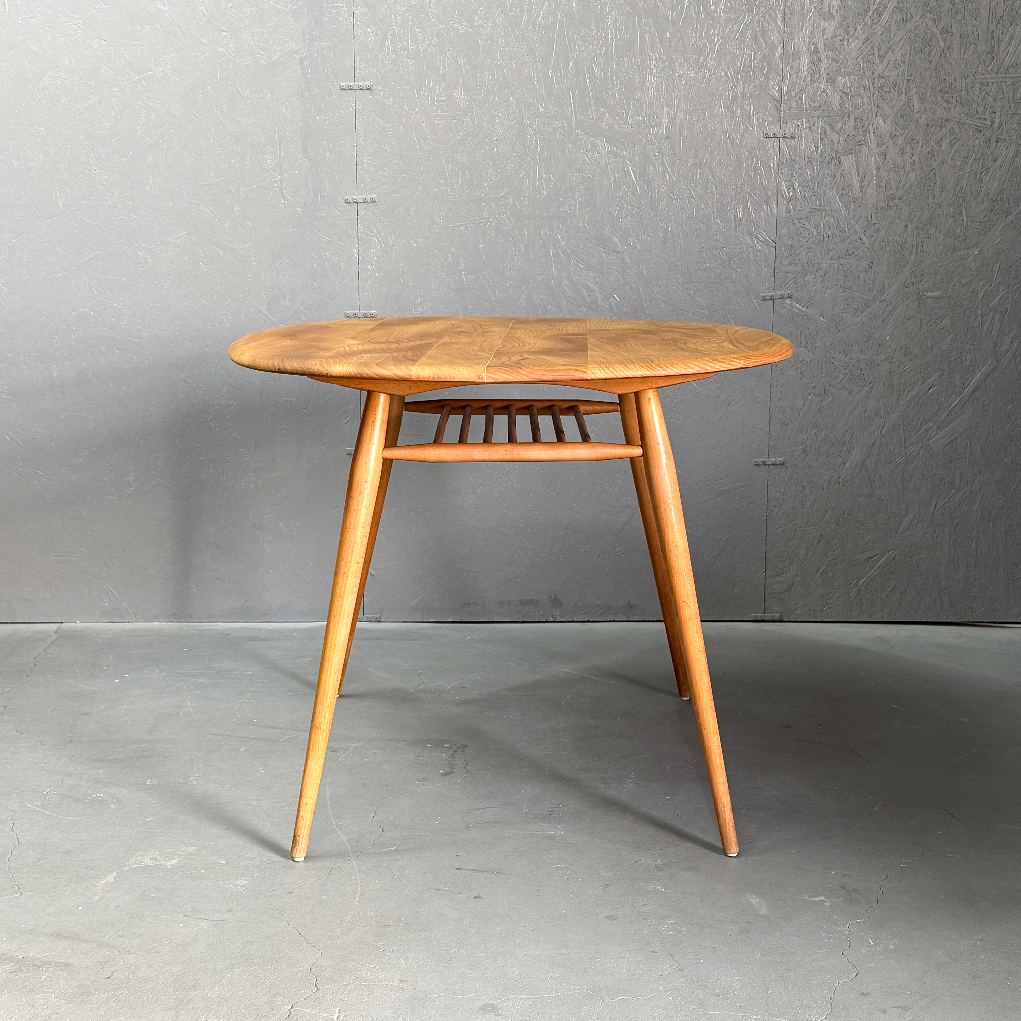 ERCOL(アーコール) ドロップリーフ ラウンドテーブル (501) アーコールERCOL No384 ウィンザードロップリーフテーブル /ブルー