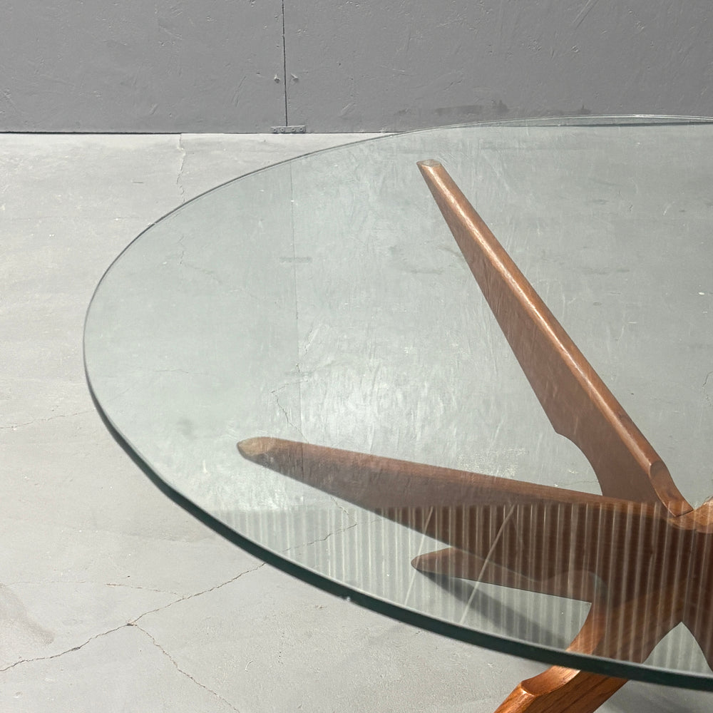 
                      
                        Danish Spider glass top coffee table ダニッシュ ガラストップコーヒーテーブル
                      
                    