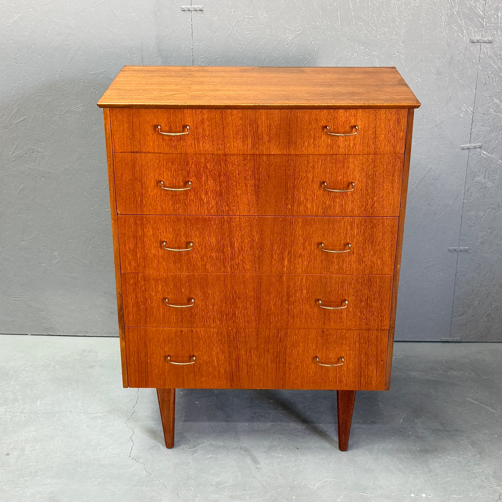 
                      
                        Teak 5-Drawer Chest ヴィンテージ 5段チェスト
                      
                    