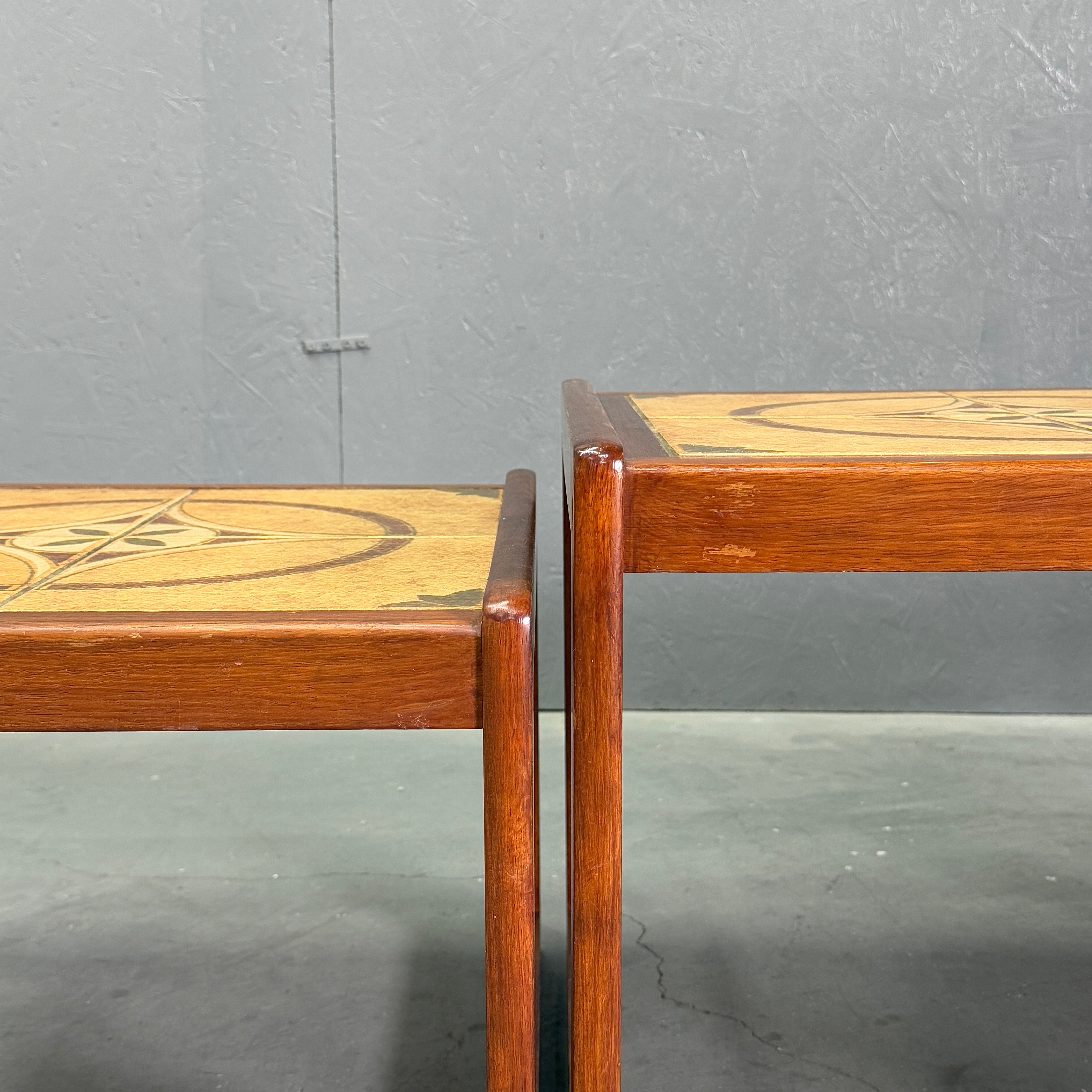 Vintage Teak Tile-Top Nest Table ヴィンテージ タイルトップ ネスト