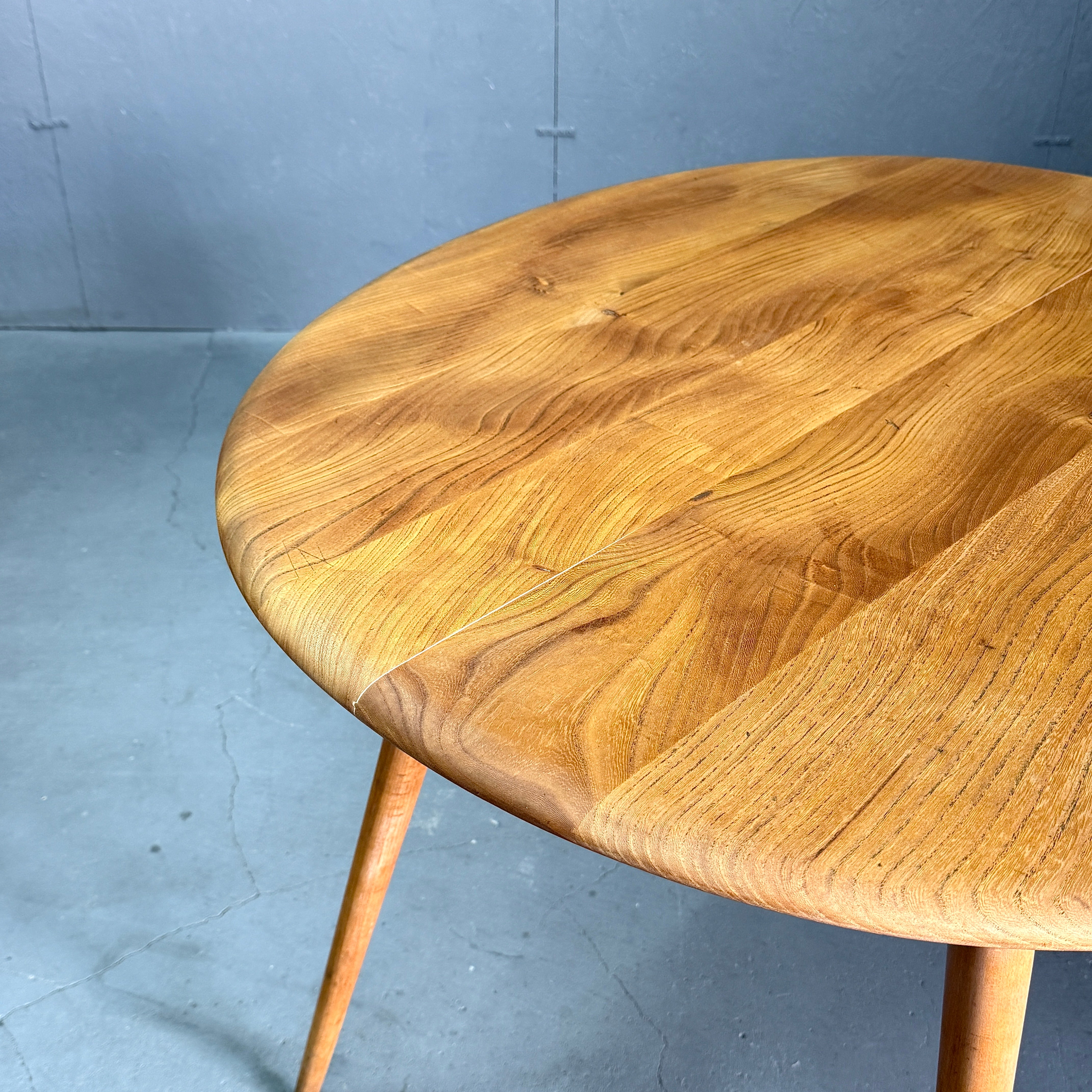 ERCOL(アーコール) ドロップリーフ ラウンドテーブル (501) アーコールERCOL No384 ウィンザードロップリーフテーブル /ブルー