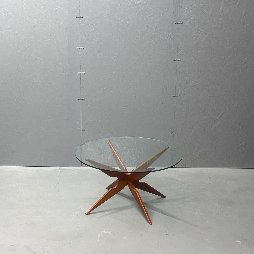 Danish Spider glass top coffee table ダニッシュ ガラストップコーヒーテーブル