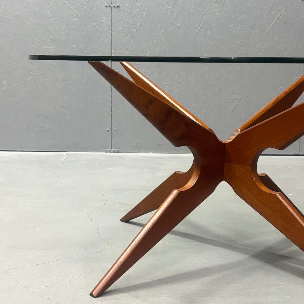 
                      
                        Danish Spider glass top coffee table ダニッシュ ガラストップコーヒーテーブル
                      
                    
